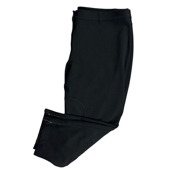 Eileen Fisher Capri Pants Size 1X Black Ankle Length Zipper Bottom Classic - Picture 1 of 11